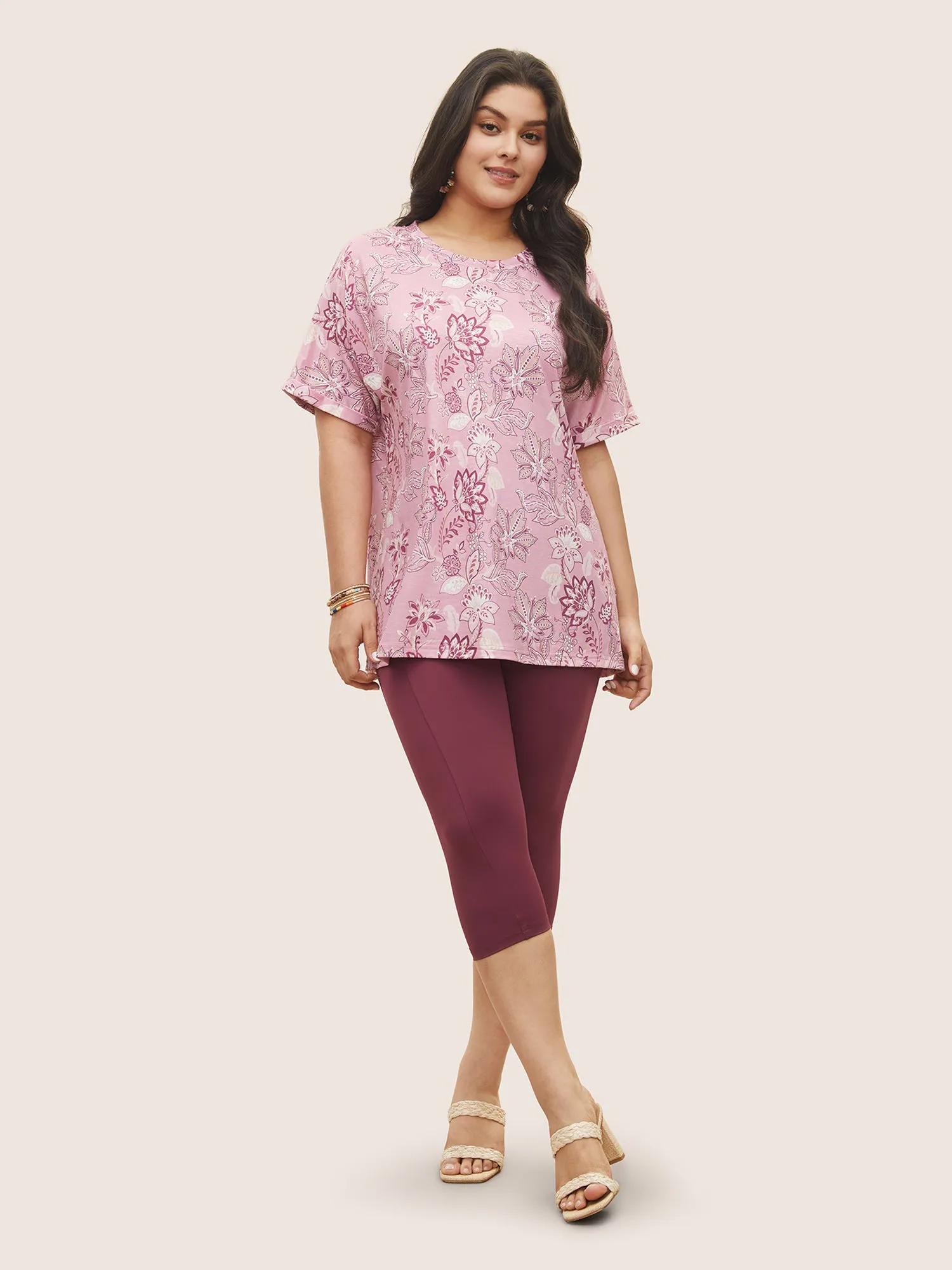 Plain High Rise Pocket Skinny Leggings sold by Bloomchic product image thumbnail 3