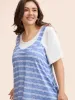 U Neck Striped Adjustable Straps Dress sold by Bloomchic