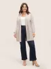 Plain Lapel Collar Pointelle Knit Backless Cardigan sold by Bloomchic