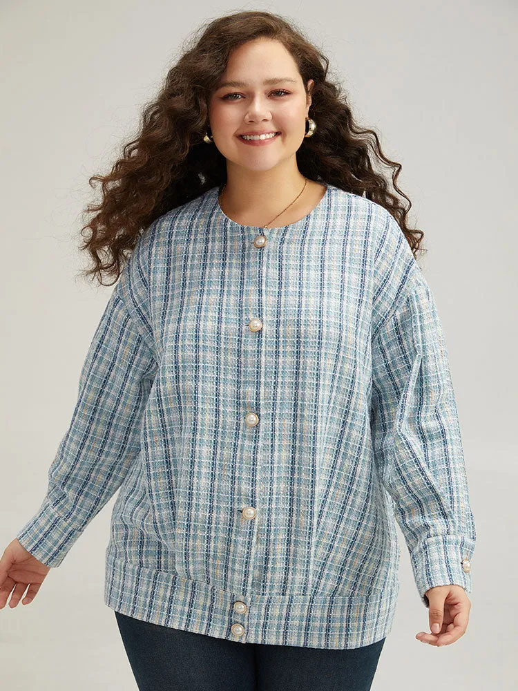 Gingham Buckle Detail Button Through Jacket sold by Bloomchic product image thumbnail 5
