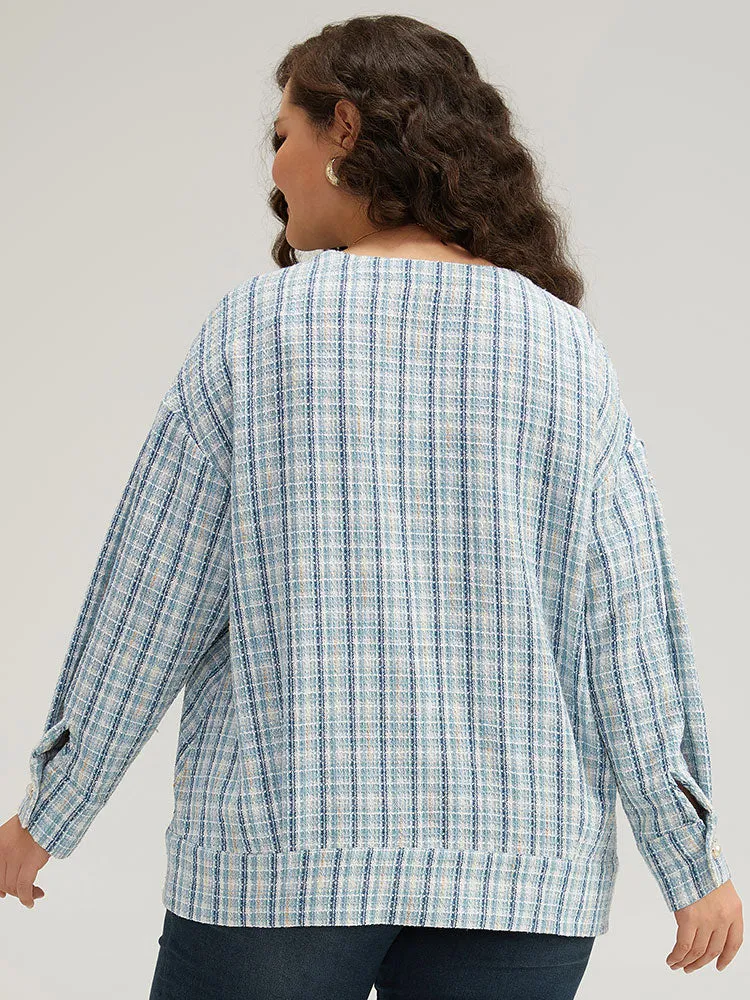 Gingham Buckle Detail Button Through Jacket sold by Bloomchic product image thumbnail 2