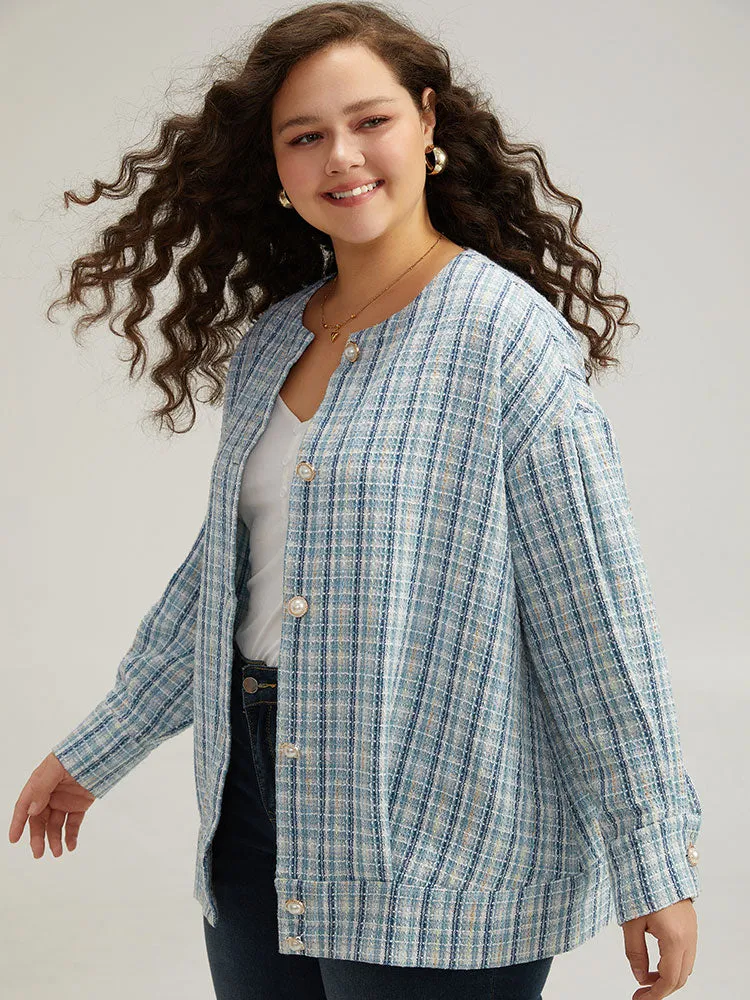 Gingham Buckle Detail Button Through Jacket sold by Bloomchic product image thumbnail 3