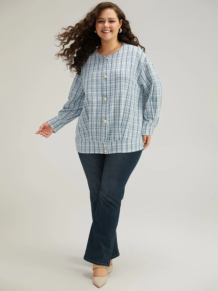Gingham Buckle Detail Button Through Jacket sold by Bloomchic product image thumbnail 4