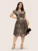 Geometric Sequin Dolman Sleeve Midi Dress sold by Bloomchic