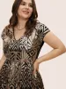 Geometric Sequin Dolman Sleeve Midi Dress sold by Bloomchic