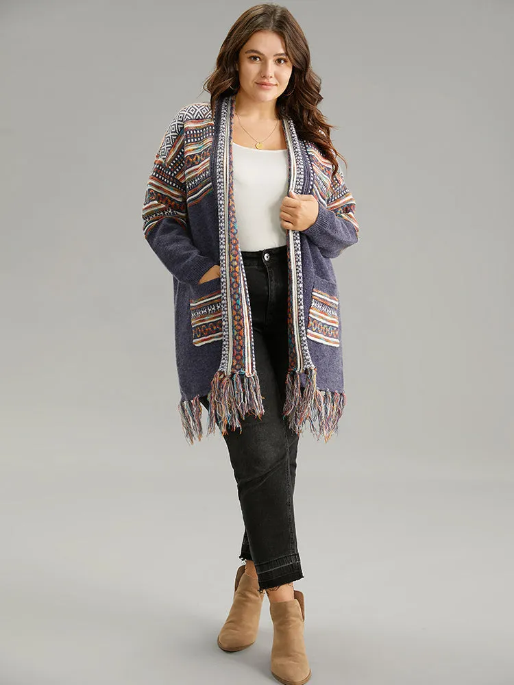 Supersoft Essentials Bandana Tassel Trim Cardigan sold by Bloomchic product image thumbnail 5