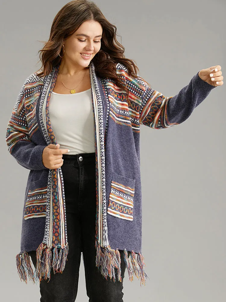 Supersoft Essentials Bandana Tassel Trim Cardigan sold by Bloomchic product image thumbnail 2