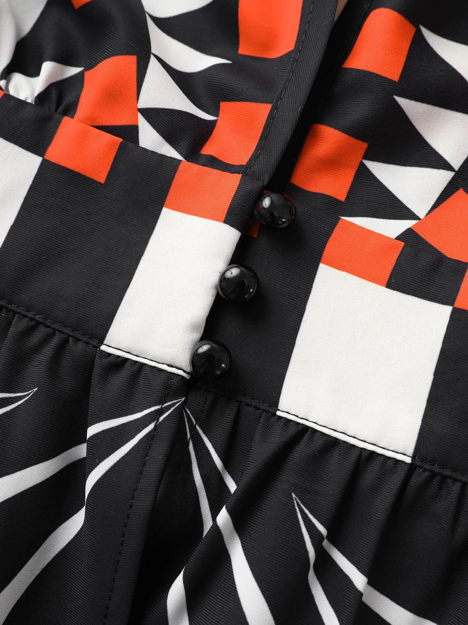 Geometric Button Up Gathered Kimono sold by Bloomchic product image thumbnail 5