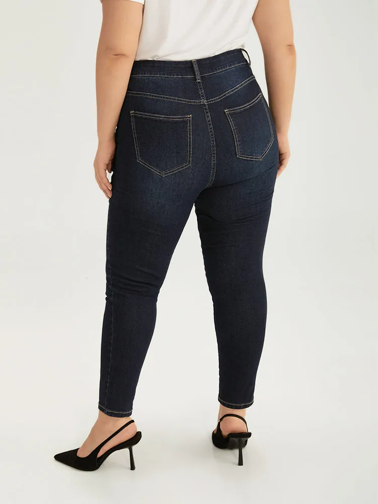Solid Stitch Very Stretchy Patchwork Waist Jeans sold by Bloomchic product image thumbnail 4