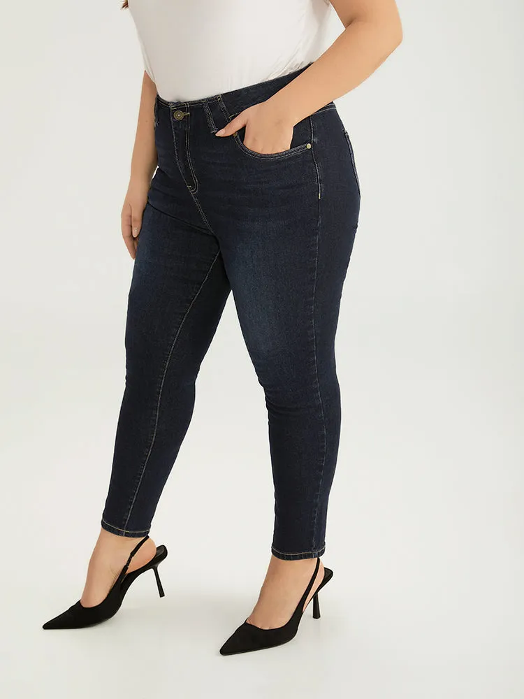 Solid Stitch Very Stretchy Patchwork Waist Jeans sold by Bloomchic product image thumbnail 5