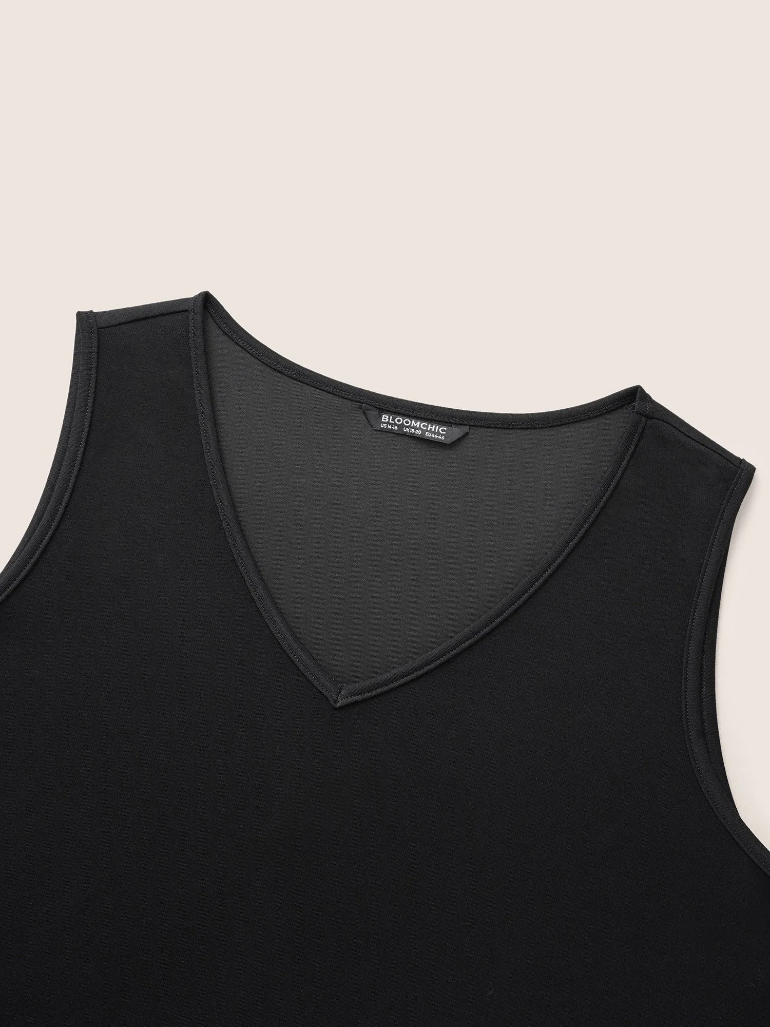 Solid V Neck Basic Tank Top sold by Bloomchic product image thumbnail 5