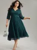 Solid Texture Pocket Belted Mesh Patchwork Dress sold by Bloomchic