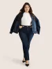 Straight Leg Pocket Dark Wash Jeans sold by Bloomchic