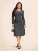 Glitter Round Neck Backless Dress sold by Bloomchic