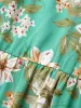 V Neck Floral Belt Flutter Sleeve Dress sold by Bloomchic