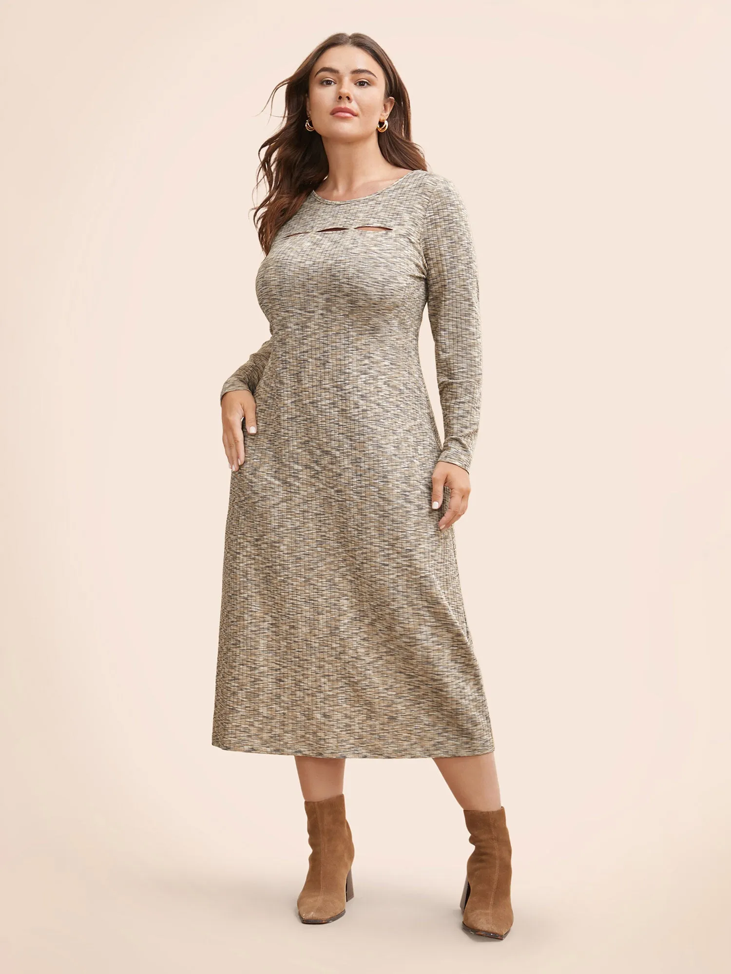 Heather Pit Strip Cut Out Dress sold by Bloomchic product image thumbnail 3