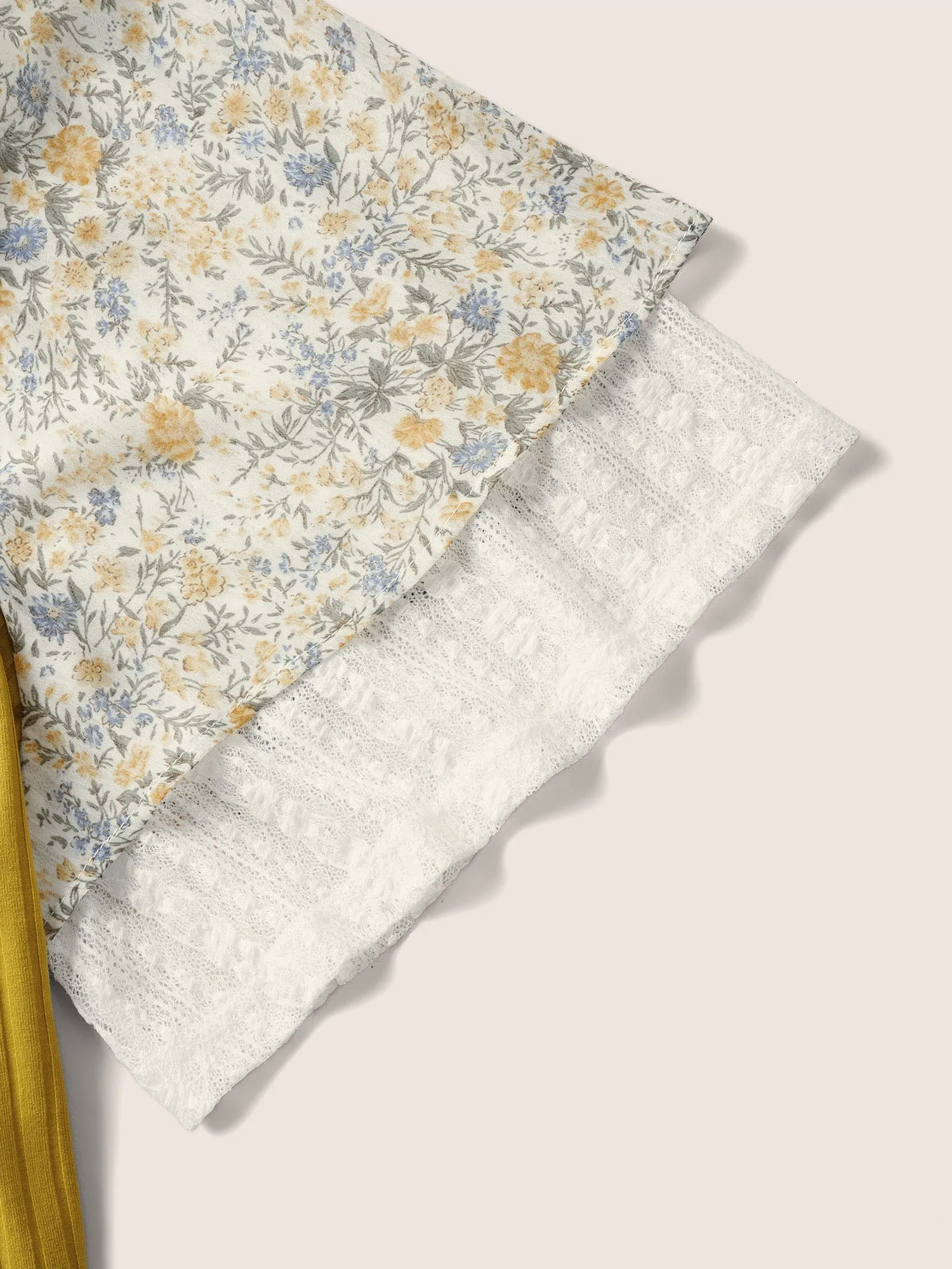 Ditsy Floral Patchwork Pit Strip Lace Trim T-shirt sold by Bloomchic product image thumbnail 5