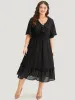 Plain Ruffle Trim Pocket Shirred Dress sold by Bloomchic