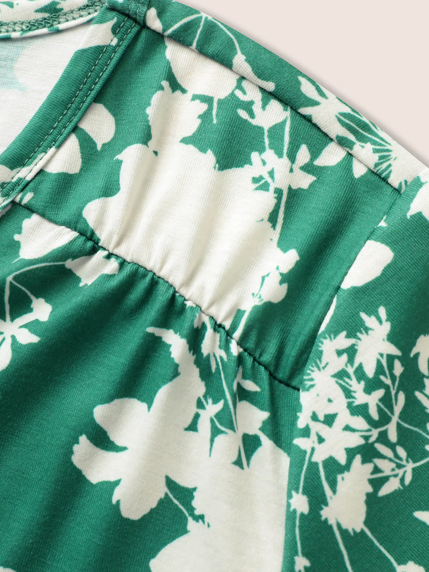 Silhouette Floral Print Flutter Sleeve T-shirt sold by Bloomchic product image thumbnail 5