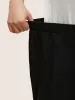 Solid Linen Blend Elastic Waist Wide Leg Pants sold by Bloomchic