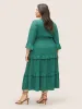 Plain Shirred Flutter Layered Hem Dress sold by Bloomchic