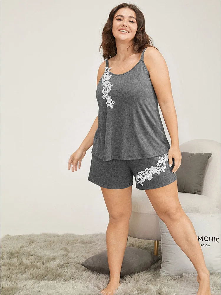 Solid Guipure Lace Sleep Cami Top sold by Bloomchic product image thumbnail 5