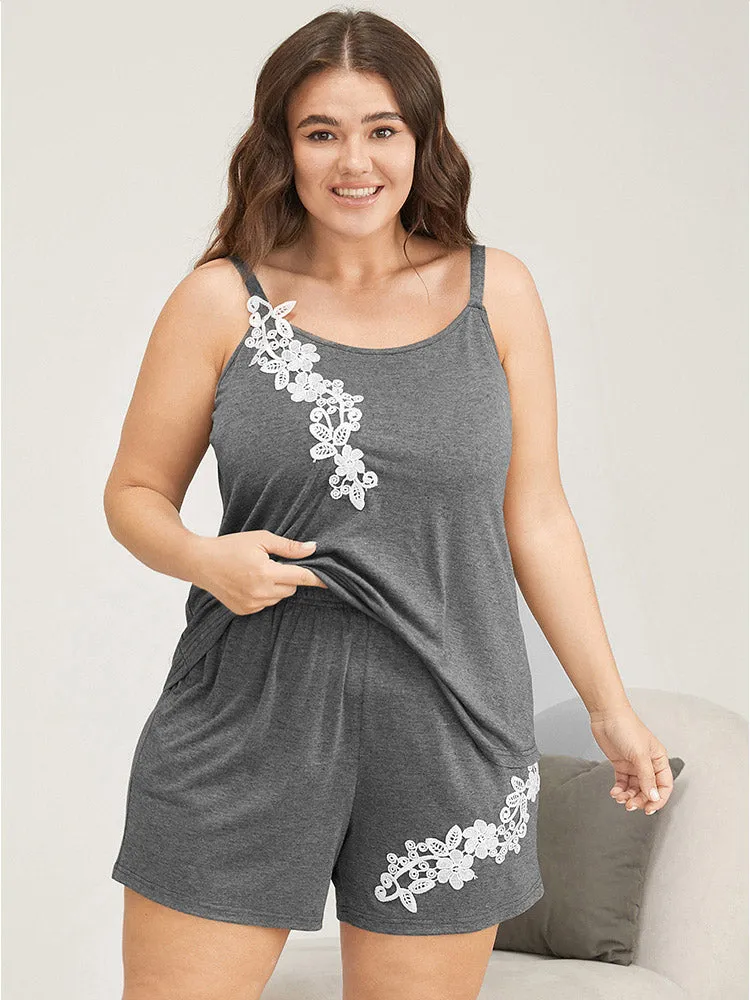 Solid Guipure Lace Sleep Cami Top sold by Bloomchic product image thumbnail 2