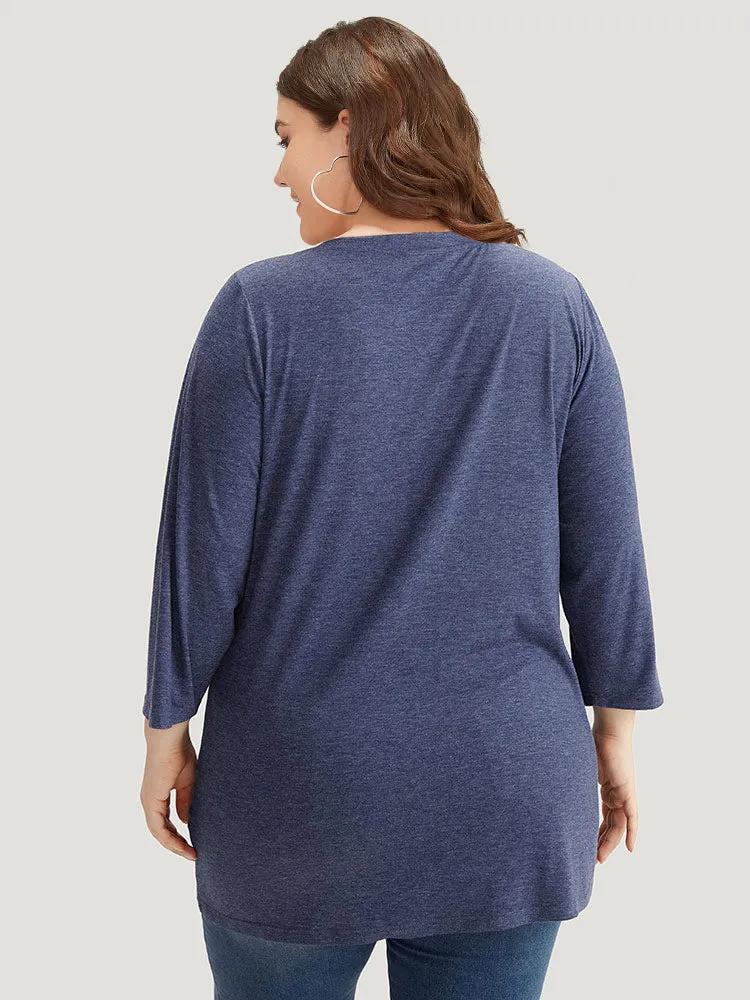 Star Print V Neck T-shirt sold by Bloomchic product image thumbnail 2