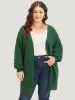 Plain Geo Eyelet Lantern Sleeve Cardigan sold by Bloomchic
