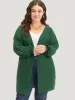 Plain Geo Eyelet Lantern Sleeve Cardigan sold by Bloomchic