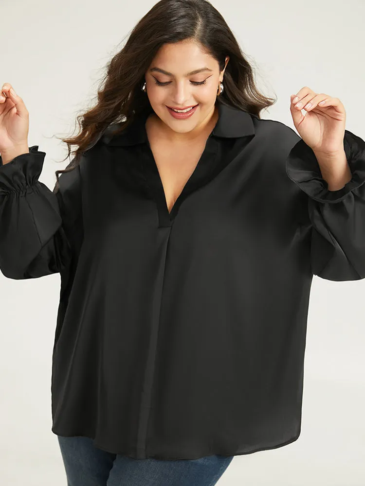 Knot Pleated Lantern Sleeve Blouse sold by Bloomchic product image thumbnail 3