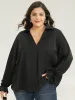 Knot Pleated Lantern Sleeve Blouse sold by Bloomchic