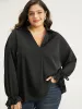 Knot Pleated Lantern Sleeve Blouse sold by Bloomchic