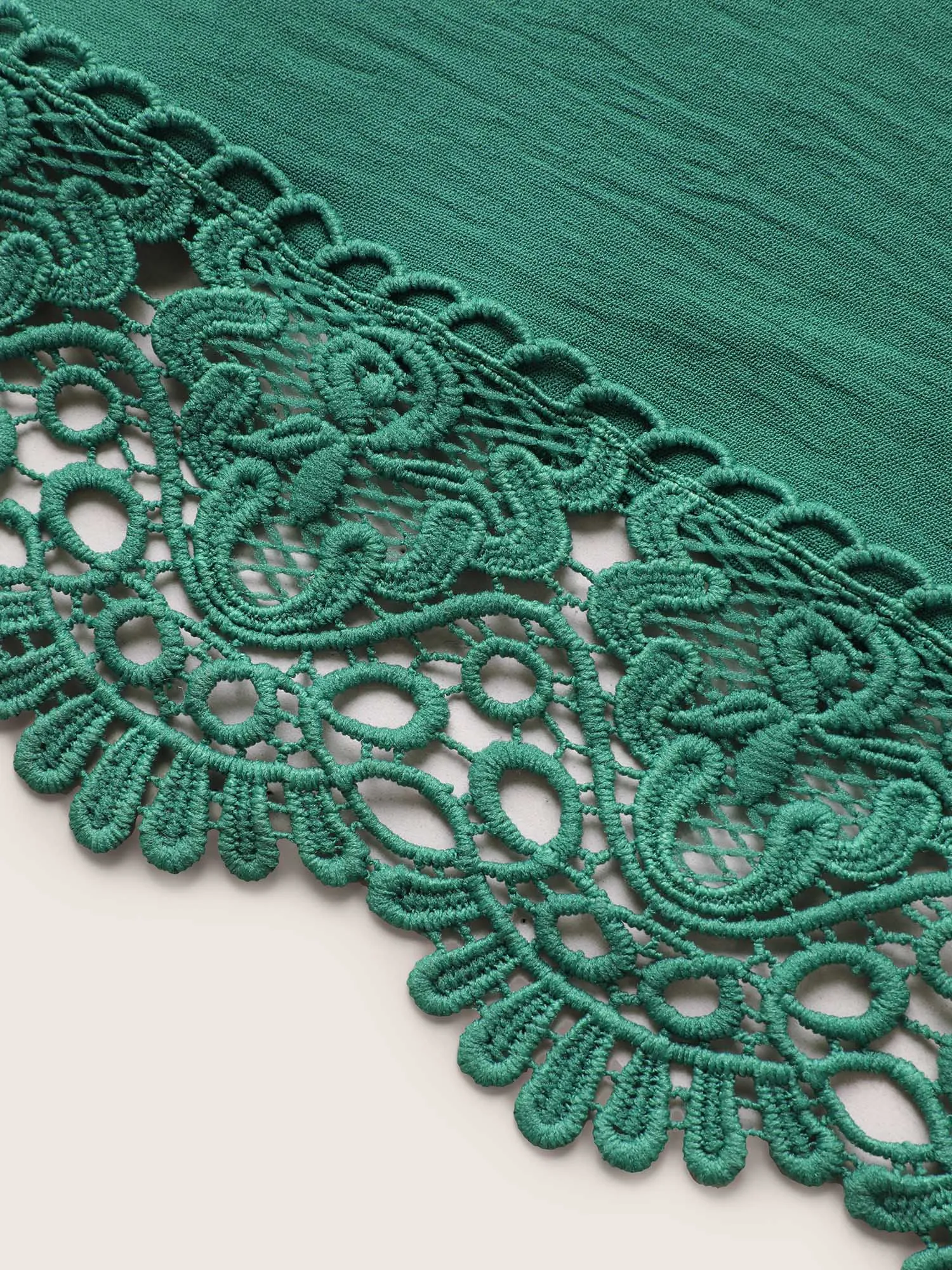 Heart Neckline Solid Lace Patchwork Maxi Dress sold by Bloomchic product image thumbnail 5