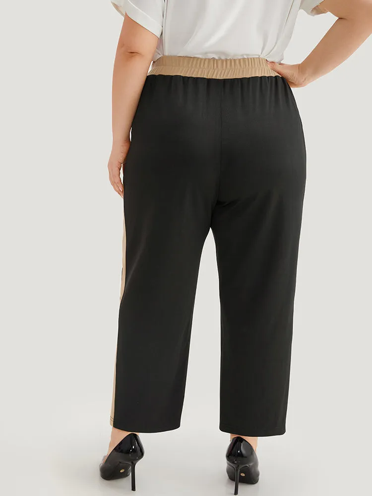 Two Tone Elastic Waist Pocket Pants sold by Bloomchic product image thumbnail 2