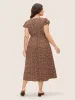 Ditsy Floral Tie Knot Cap Sleeve Dress sold by Bloomchic