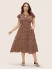 Ditsy Floral Tie Knot Cap Sleeve Dress sold by Bloomchic