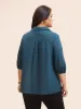 Cotton Shirt Collar Lantern Sleeve Blouse sold by Bloomchic