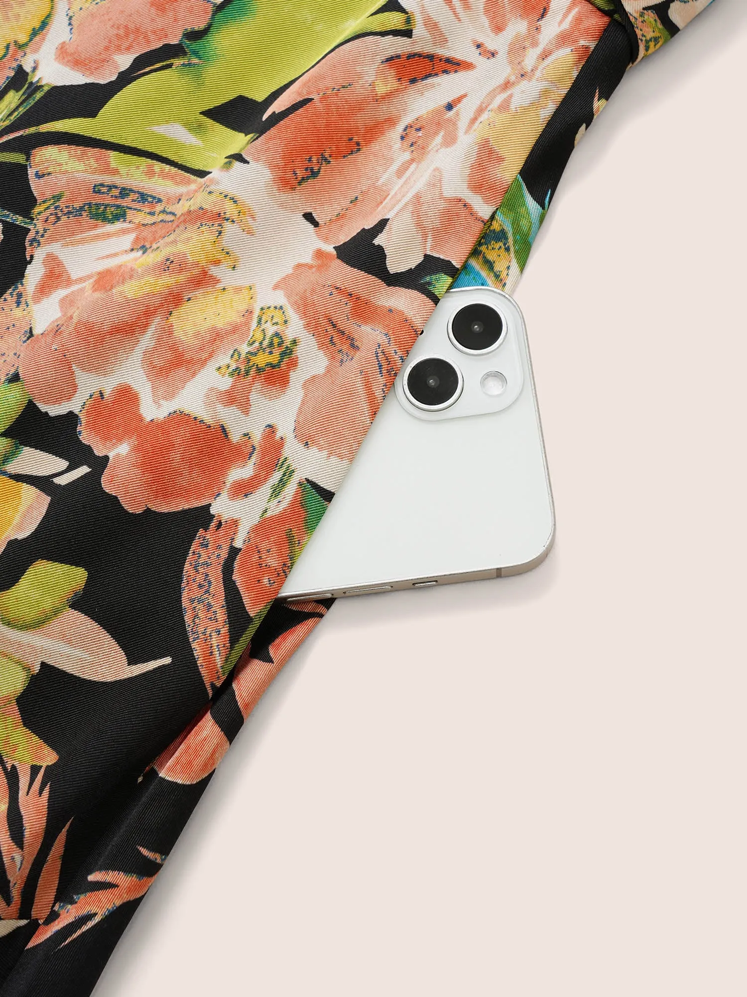 Surplice Neck Floral Print Belted Tank Dress sold by Bloomchic product image thumbnail 5