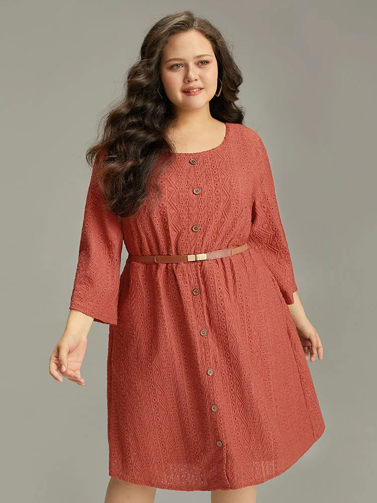 Broderie Anglaise Button Through Pocket Dress sold by Bloomchic product image thumbnail 5