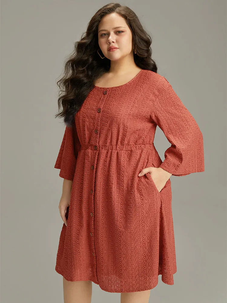 Broderie Anglaise Button Through Pocket Dress sold by Bloomchic product image thumbnail 2