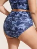 Tropical Coconut Tree Print Ruched Swim Bottom sold by Bloomchic