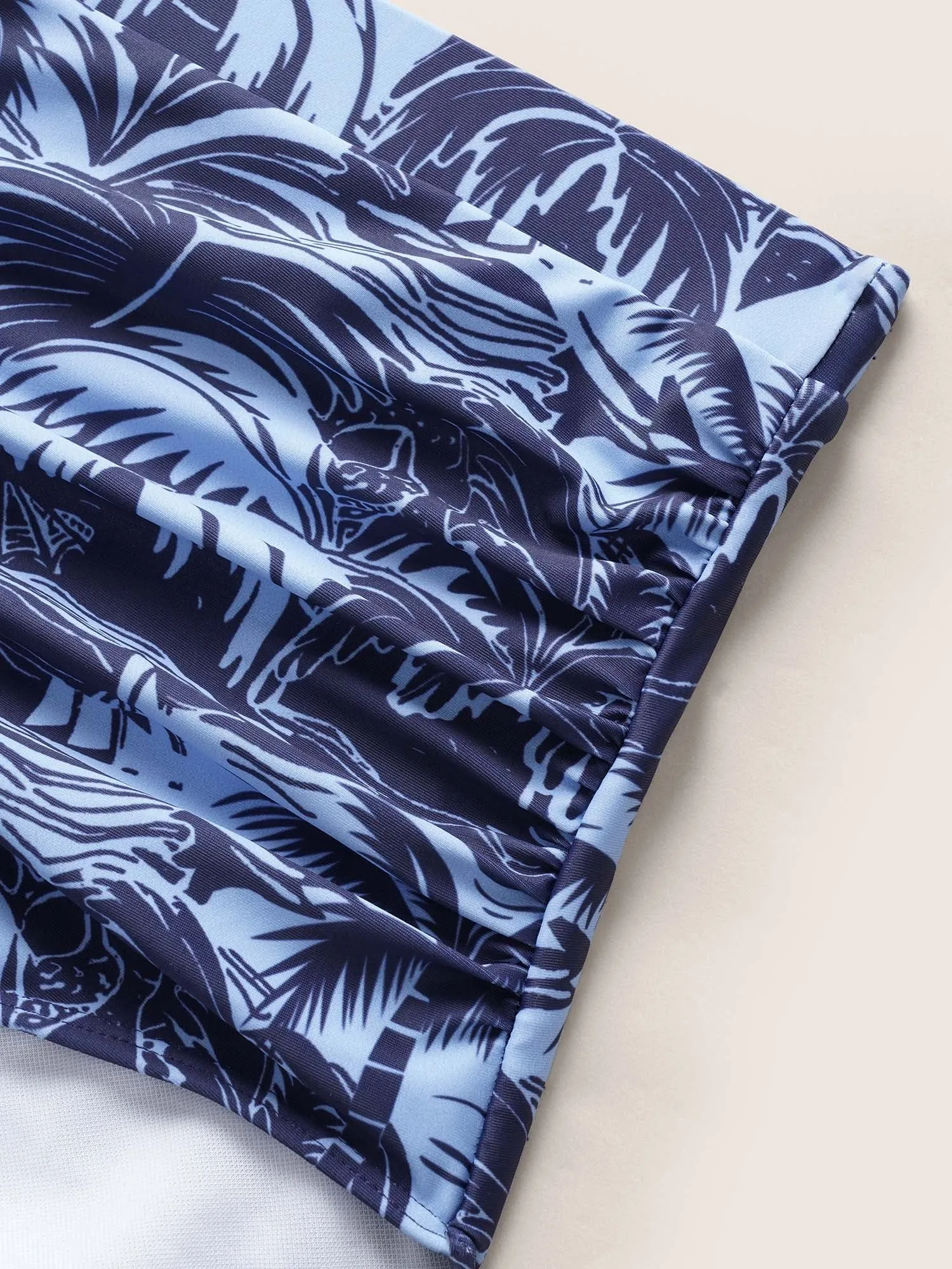 Tropical Coconut Tree Print Ruched Swim Bottom sold by Bloomchic product image thumbnail 5