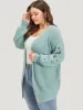 Floral Embroidered Lantern Sleeve Drop Shoulder Cardigan sold by Bloomchic