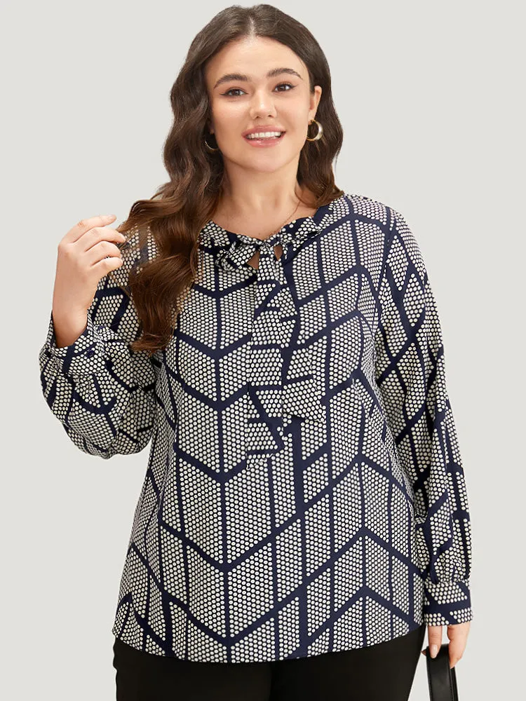 Polka Dot Knot Neck Blouse sold by Bloomchic product image thumbnail 3