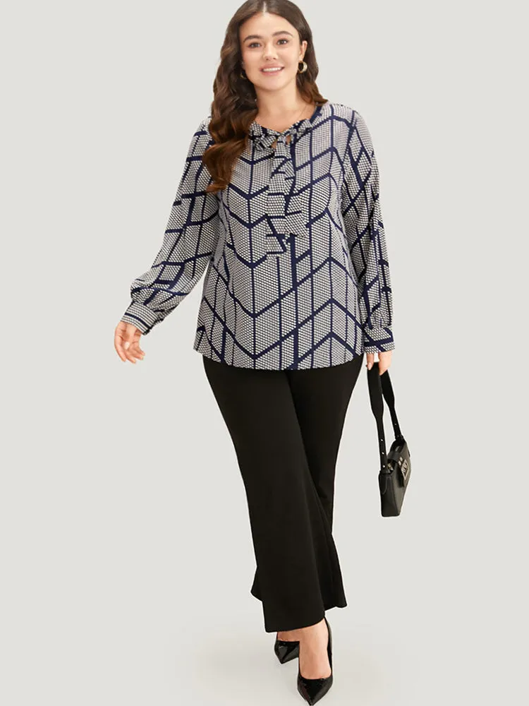 Polka Dot Knot Neck Blouse sold by Bloomchic product image thumbnail 5