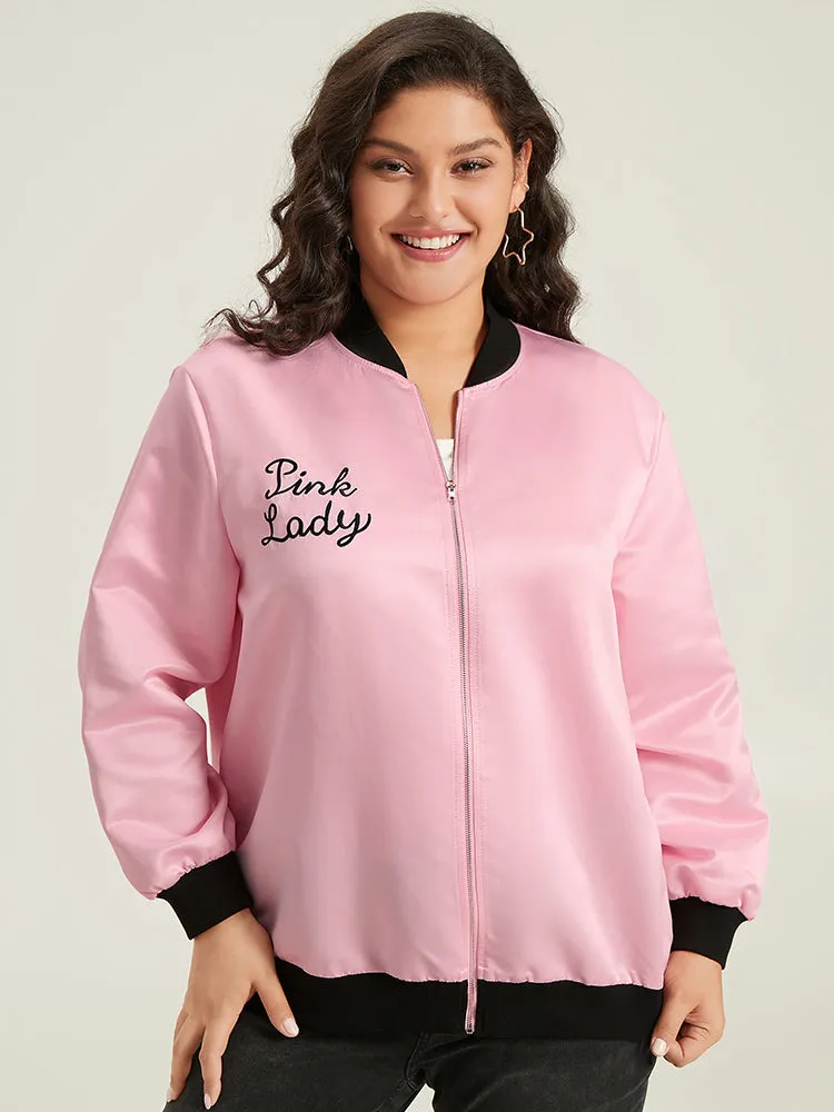 Halloween Embroidered Contrast Patchwork Zipper Bomber Jacket sold by Bloomchic product image thumbnail 5