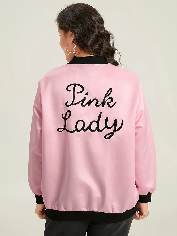 Halloween Embroidered Contrast Patchwork Zipper Bomber Jacket sold by Bloomchic product image thumbnail 2