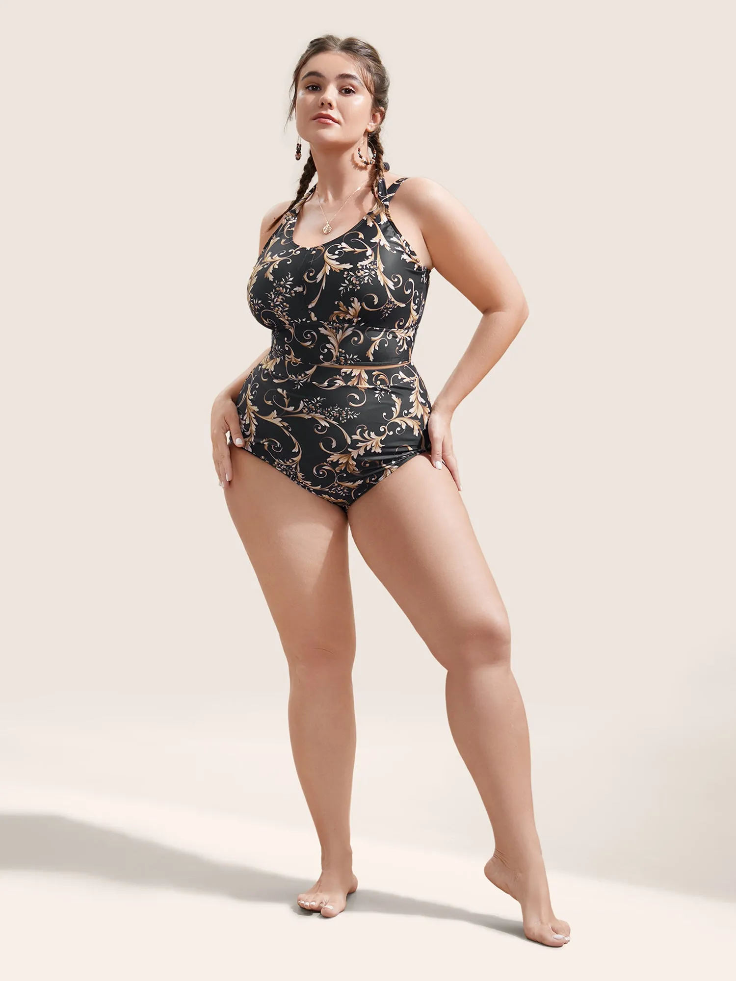 Baroque Graphic Skinny Swim Bottom sold by Bloomchic product image thumbnail 3