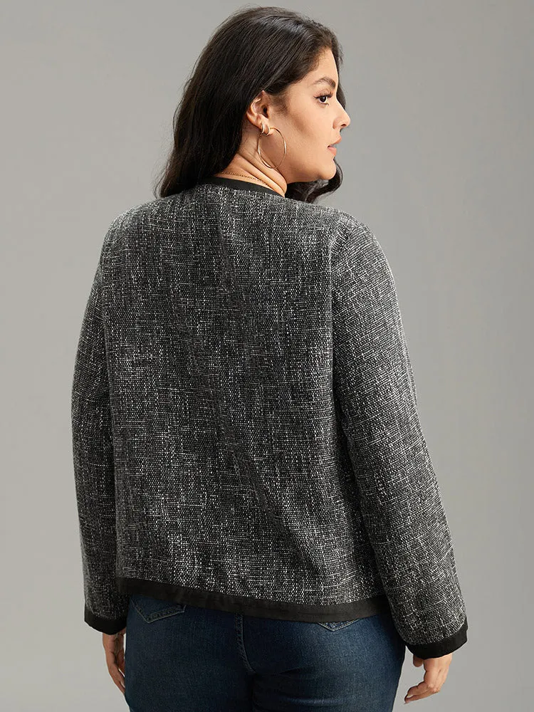 Tweed Patchwork Zipper Pocket Jacket sold by Bloomchic product image thumbnail 2